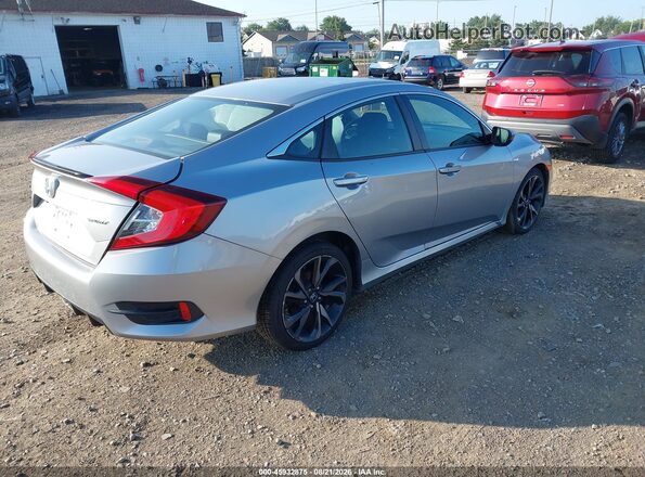 2HGFC2F8XKH600714 2019 HONDA CIVIC Silver Trasero derecho