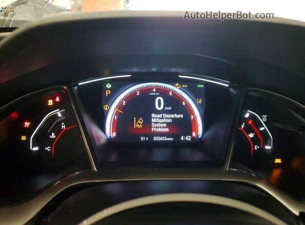 2HGFC2F8XLH506401 2020 HONDA CIVIC White Вид щитка приладів