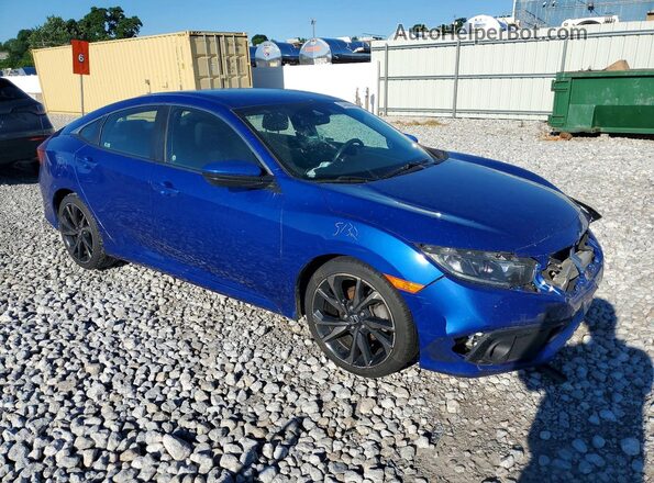 2HGFC2F8XLH527698 2020 HONDA CIVIC Blue Передня права чверть