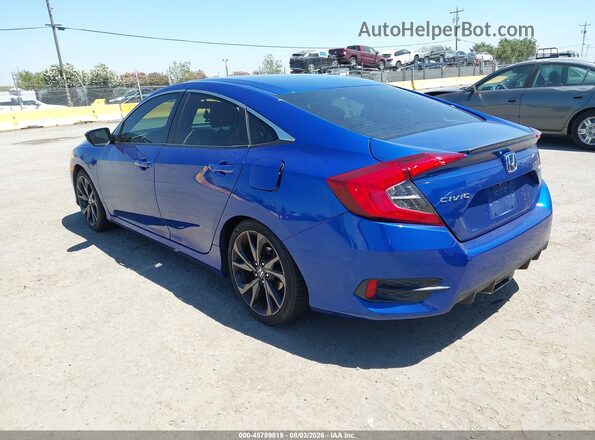 2HGFC2F8XLH596245 2020 HONDA CIVIC Blue Հետևի ձախ