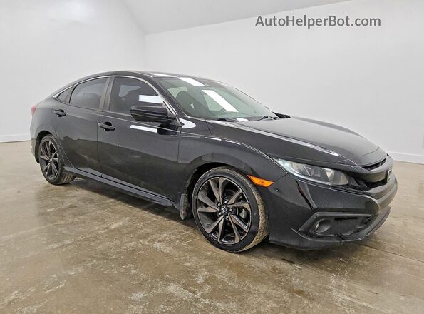 2HGFC2F8XMH503693 2021 HONDA CIVIC Black Delantero derecho