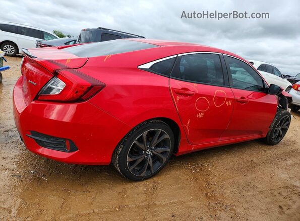 2HGFC2F8XMH513317 2021 HONDA CIVIC Red Հետևի աջ