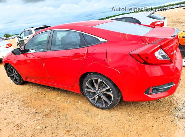 2HGFC2F8XMH513317 2021 HONDA CIVIC Red Հետևի ձախ