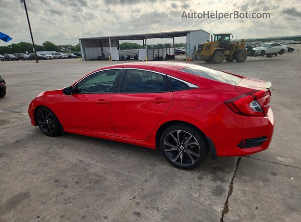 2HGFC2F8XMH556328 2021 HONDA CIVIC Red უკანა მარცხენა