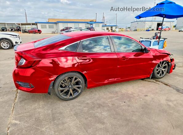 2HGFC2F8XMH556328 2021 HONDA CIVIC Red უკანა მარჯვენა