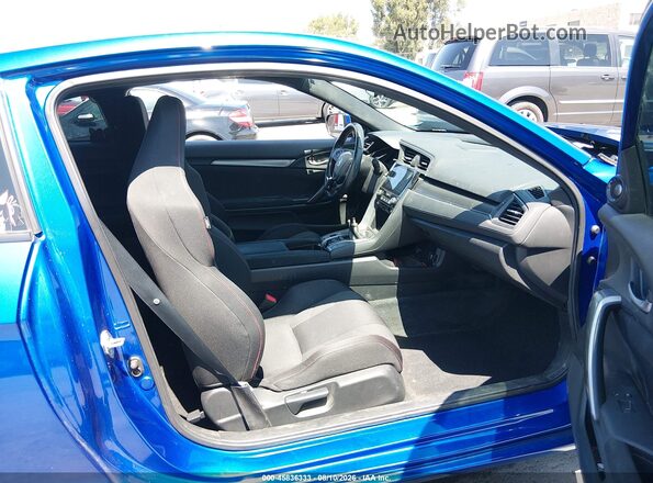 2HGFC3A51JH756352 2018 HONDA CIVIC Blue წინა სალონის ხედი