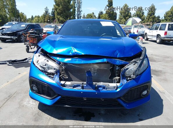 2HGFC3A51JH756352 2018 HONDA CIVIC Blue უკანა სალონის ხედი