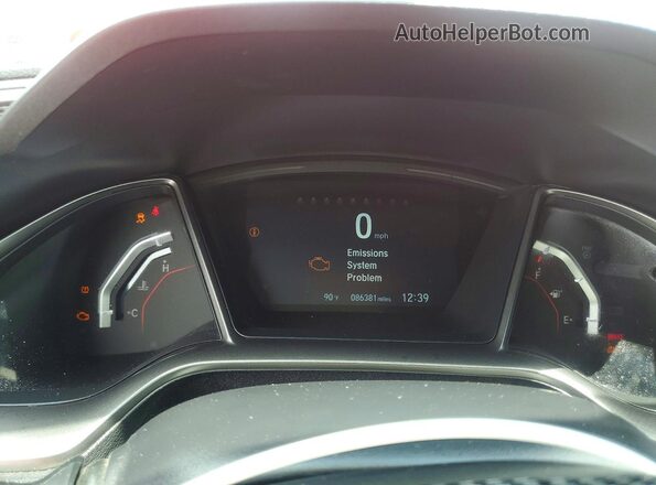 2HGFC3A53HH753527 2017 HONDA CIVIC Red Widok tylnych siedzeń