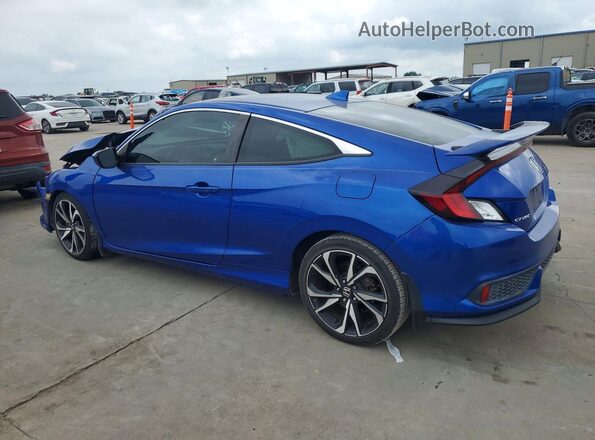 2HGFC3A57HH754275 2017 HONDA CIVIC Blue Trasero izquierdo