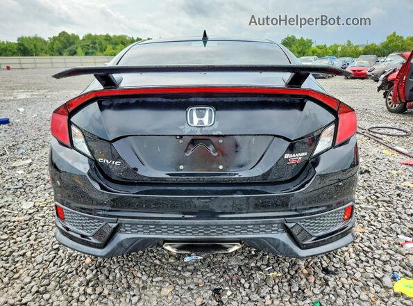 2HGFC3A59KH752129 2019 HONDA CIVIC Black უკანა ხედი
