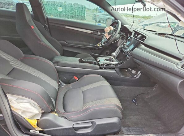 2HGFC3A59KH752129 2019 HONDA CIVIC Black უკანა სავარძლების ხედი