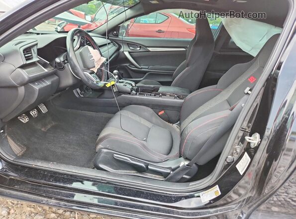 2HGFC3A59KH752129 2019 HONDA CIVIC Black წინა სალონის ხედი