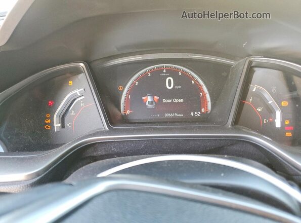 2HGFC3A59KH752454 2019 HONDA CIVIC White Սարքավորումների վահանակի տեսք