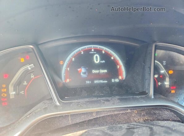 2HGFC3A5XKH750583 2019 HONDA CIVIC Black ხელსაწყოთა პანელის ხედი
