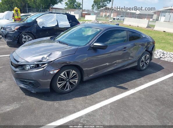 2HGFC3B31JH353498 2018 HONDA CIVIC Gray Առջևի ձախ երեք քառորդ տեսարան