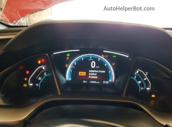 2HGFC3B31KH356175 2019 HONDA CIVIC Red ხელსაწყოთა პანელის ხედი