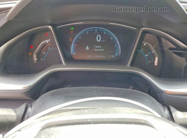 2HGFC3B33KH354136 2019 HONDA CIVIC White Vista del cuadro de instrumentos