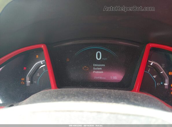 2HGFC3B35GH352279 2016 HONDA CIVIC Red Rear seats view