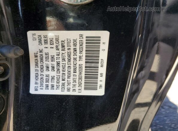 2HGFC3B37HH353970 2017 HONDA CIVIC Black Շարժիչի բաժամունքի տեսք