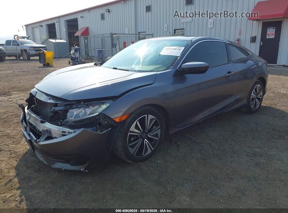 2HGFC3B37HH361308 2017 HONDA CIVIC Gray Առջևի ձախ երեք քառորդ տեսարան