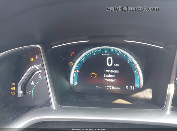 2HGFC3B37HH361308 2017 HONDA CIVIC Gray Հետևի նստատեղերի տեսք