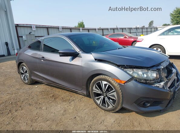 2HGFC3B37HH361308 2017 HONDA CIVIC Gray Սալոնի հետևի տեսք