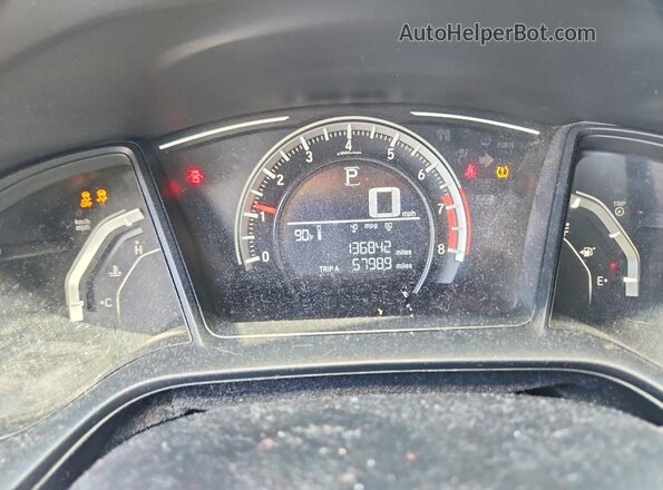 2HGFC4B02HH302310 2017 HONDA CIVIC Gray Widok zestawu wskaźników