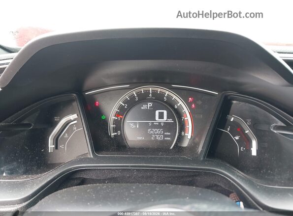 2HGFC4B02HH312156 2017 HONDA CIVIC Red Вид задніх сидінь