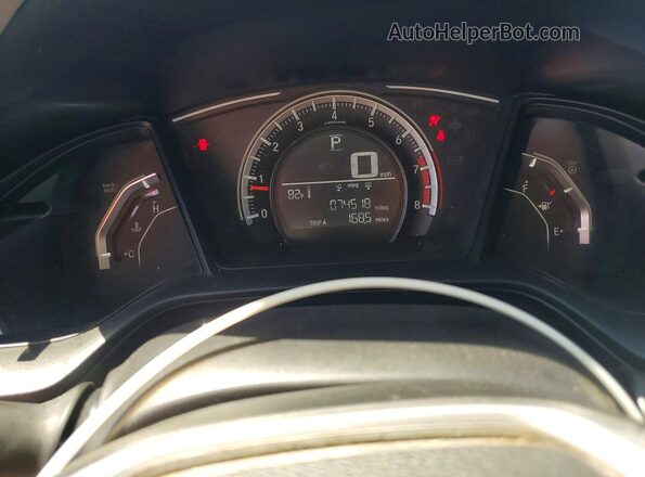 2HGFC4B05JH308527 2018 HONDA CIVIC White Вид щитка приладів