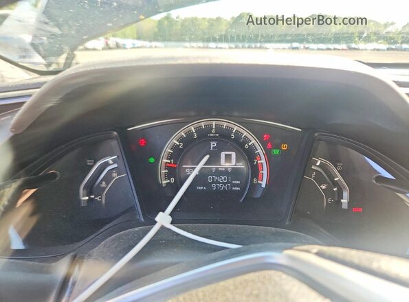2HGFC4B07GH314922 2016 HONDA CIVIC Black Սարքավորումների վահանակի տեսք