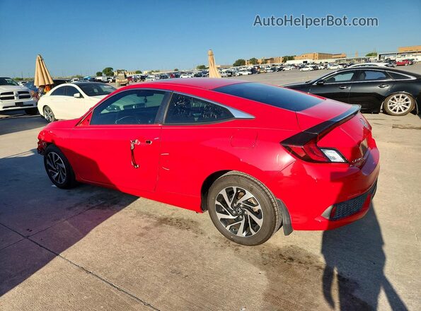 2HGFC4B07HH312153 2017 HONDA CIVIC Red Rear left