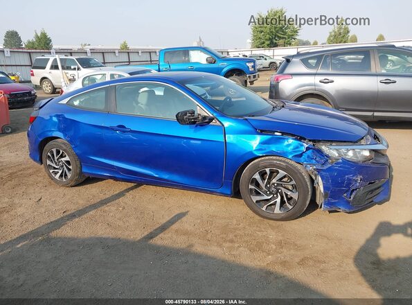 2HGFC4B07JH306178 2018 HONDA CIVIC Синий Вид задней части салона
