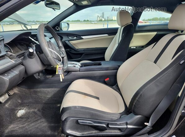 2HGFC4B53GH307865 2016 HONDA CIVIC Black Вид салону спереду