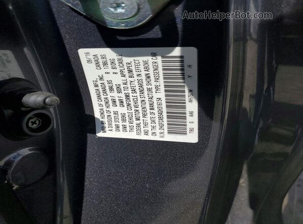 2HGFC4B54GH316154 2016 HONDA CIVIC Gray Widok komory silnika