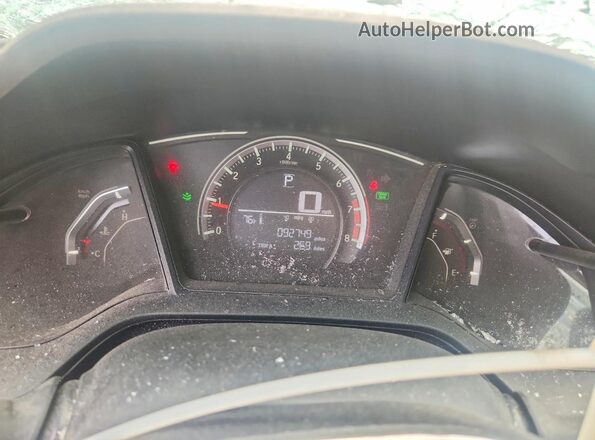 2HGFC4B57JH301560 2018 HONDA CIVIC Blue Vista del cuadro de instrumentos