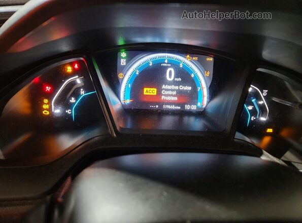 2HGFC4B61KH309616 2019 HONDA CIVIC Black Instrument cluster view