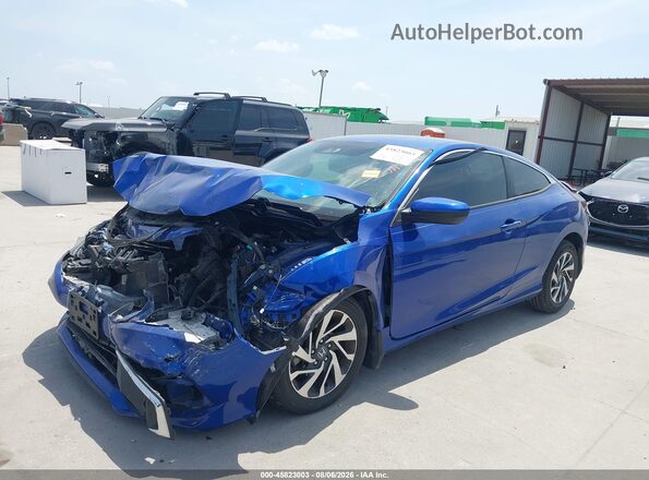 2HGFC4B64KH304684 2019 HONDA CIVIC Blue წინა მარცხენა ხედი სამი მეოთხედიდან
