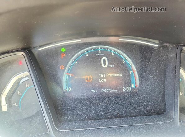 2HGFC4B68KH302601 2019 HONDA CIVIC Black ხელსაწყოთა პანელის ხედი