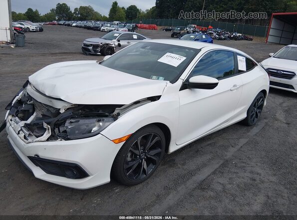 2HGFC4B85KH302704 2019 HONDA CIVIC White Vista tres cuartos delantera izquierda