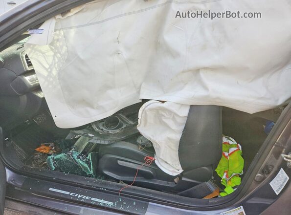 2HGFC4B86KH304820 2019 HONDA CIVIC Gray წინა სალონის ხედი