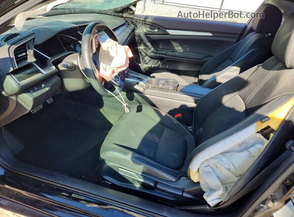 2HGFC4B89KH309719 2019 HONDA CIVIC Black წინა სალონის ხედი