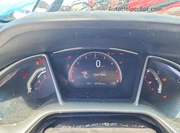 2HGFC4B89KH309719 2019 HONDA CIVIC Black ხელსაწყოთა პანელის ხედი