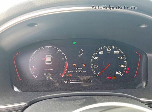 2HGFE1E56PH474211 2023 HONDA CIVIC Gray Widok zestawu wskaźników