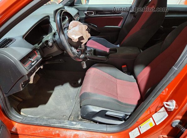 2HGFE1E57PH473682 2023 HONDA CIVIC Оранжевый Вид салона спереди
