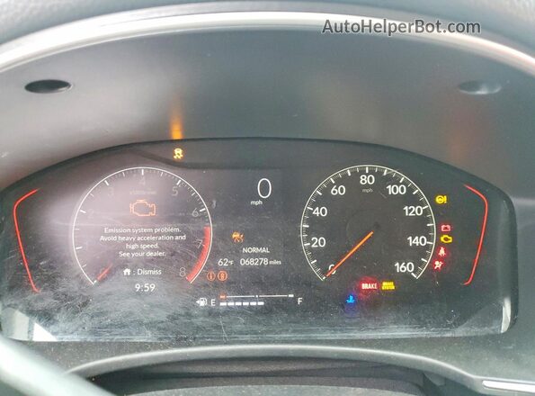 2HGFE1E58PH470497 2023 HONDA CIVIC Black Widok zestawu wskaźników