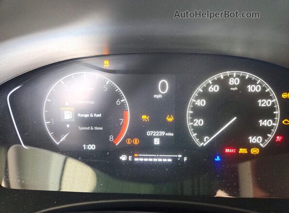 2HGFE1F73NH328944 2022 HONDA CIVIC Красный Вид щитка приборов