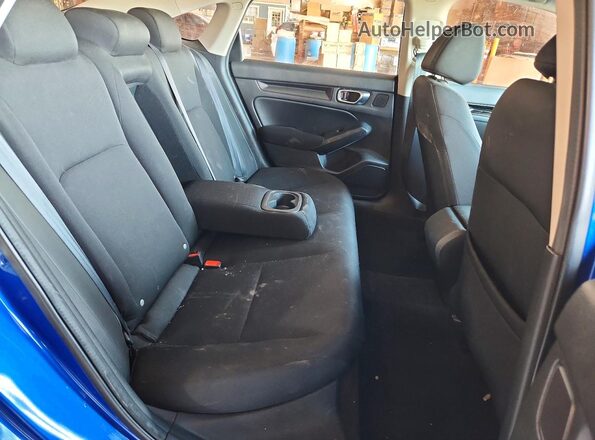 2HGFE1F75NH303642 2022 HONDA CIVIC Blue უკანა სავარძლების ხედი