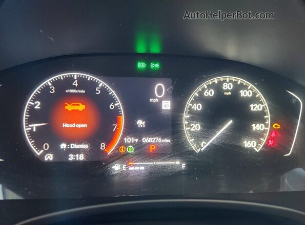 2HGFE1F75NH303642 2022 HONDA CIVIC Blue ხელსაწყოთა პანელის ხედი