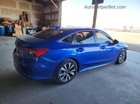 2HGFE1F75NH303642 2022 HONDA CIVIC Blue უკანა მარჯვენა