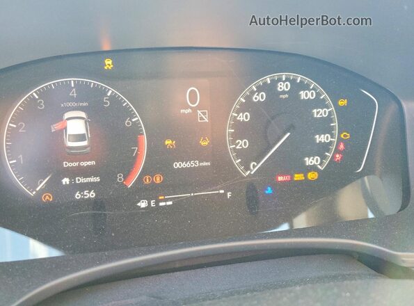2HGFE1F75PH319455 2023 HONDA CIVIC Gray Սարքավորումների վահանակի տեսք